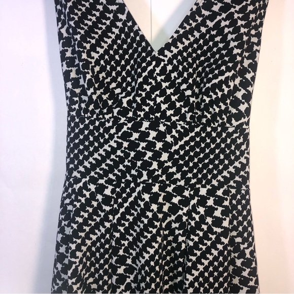 Victoria's Secret The Deep V Hounds Tooth Pleated Cocktail Dress Size 4 - Picture 5 of 14